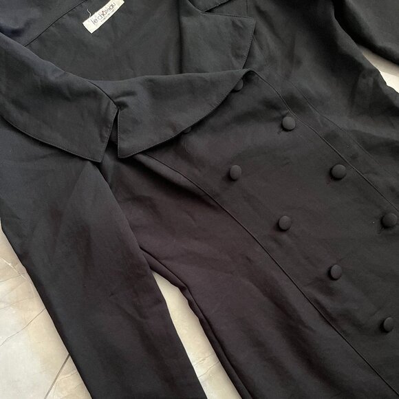Vintage Le Chateau Black Double Breasted Jacket - Picture 2 of 7